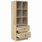 vidaXL Highboard με συρτάρι Δρύς Sonoma 45,5 x 34 x 127 εκ