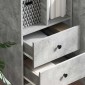 vidaXL Highboard με συρτάρι Σκυρόδεμα Γκρι 45,5 x 34 x 127 εκ