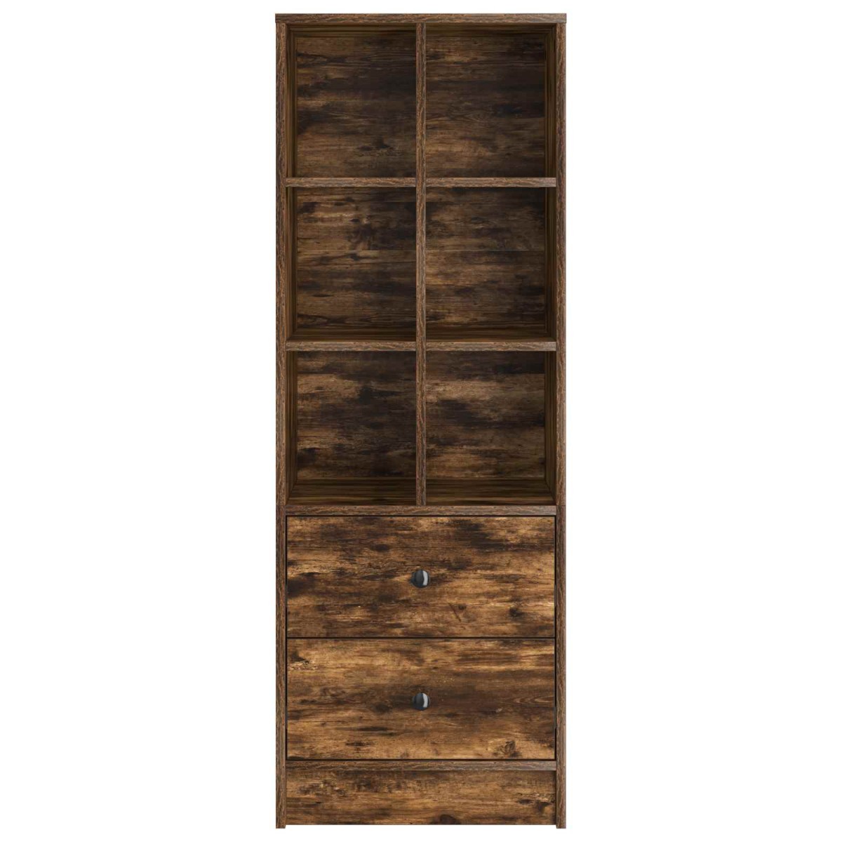 vidaXL Highboard με συρτάρι Καπνιστό Δρύς 45,5 x 34 x 127 εκ