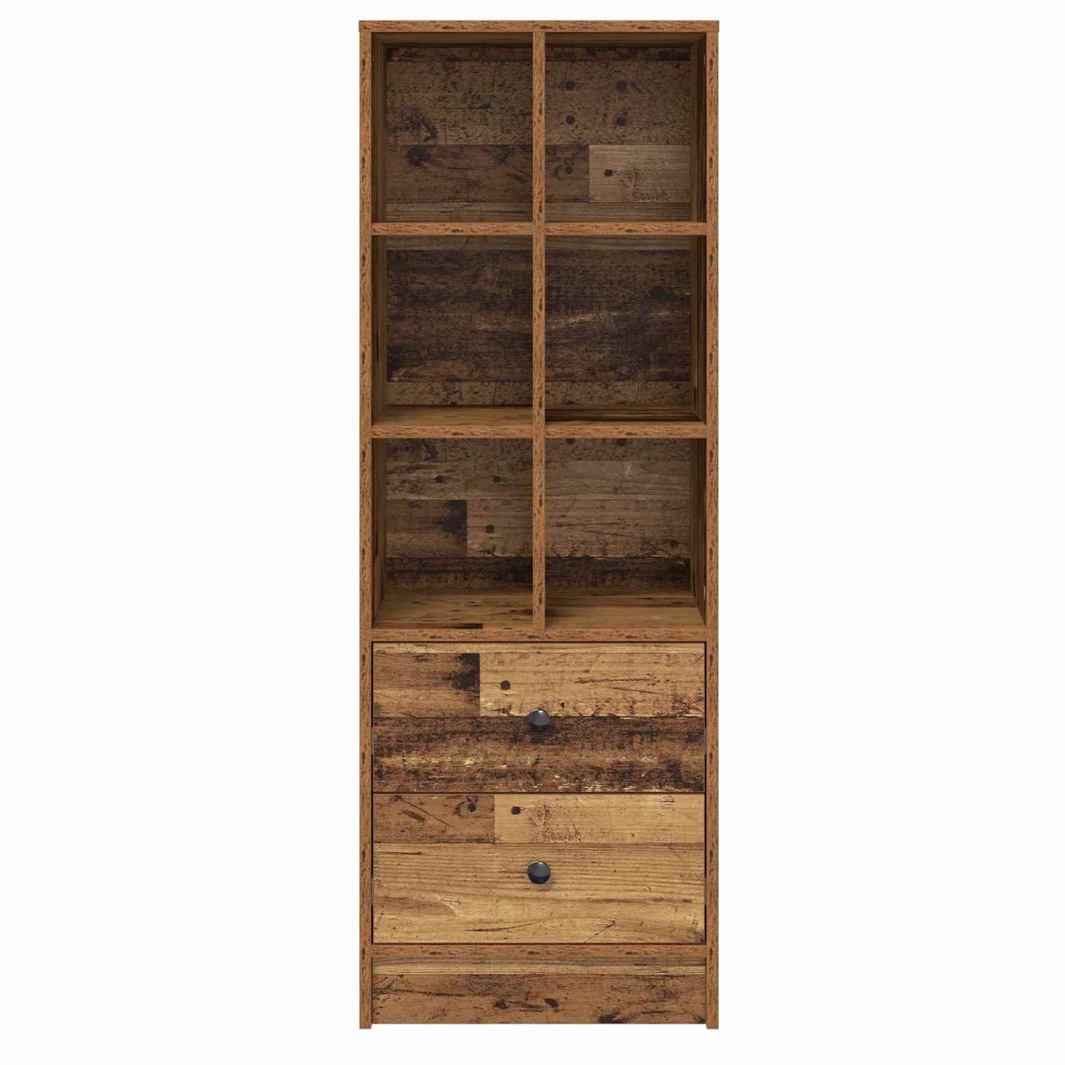 vidaXL Highboard με συρτάρι Παλιό ξύλο 45,5 x 34 x 127 εκ