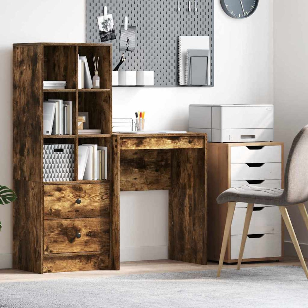 vidaXL Γραφείο Καπνιστό Δρύς 60 x 40 x 76 εκ.