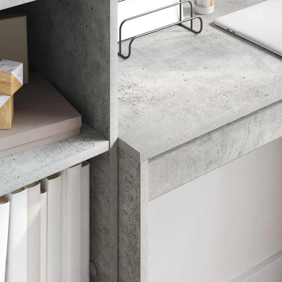 vidaXL Γραφείο Σκυρόδεμα Γκρι 90 x 40 x 76 εκ.