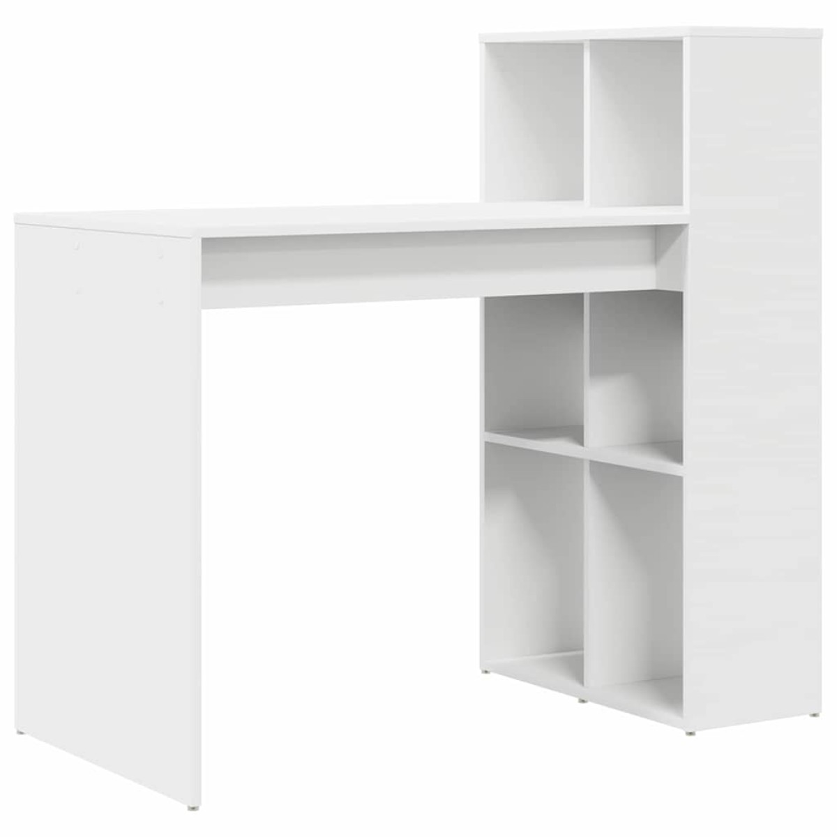 vidaXL Γραφείο Λευκό Επεξεργασμένο Ξύλο 108 x 55 x 103.5 εκ.