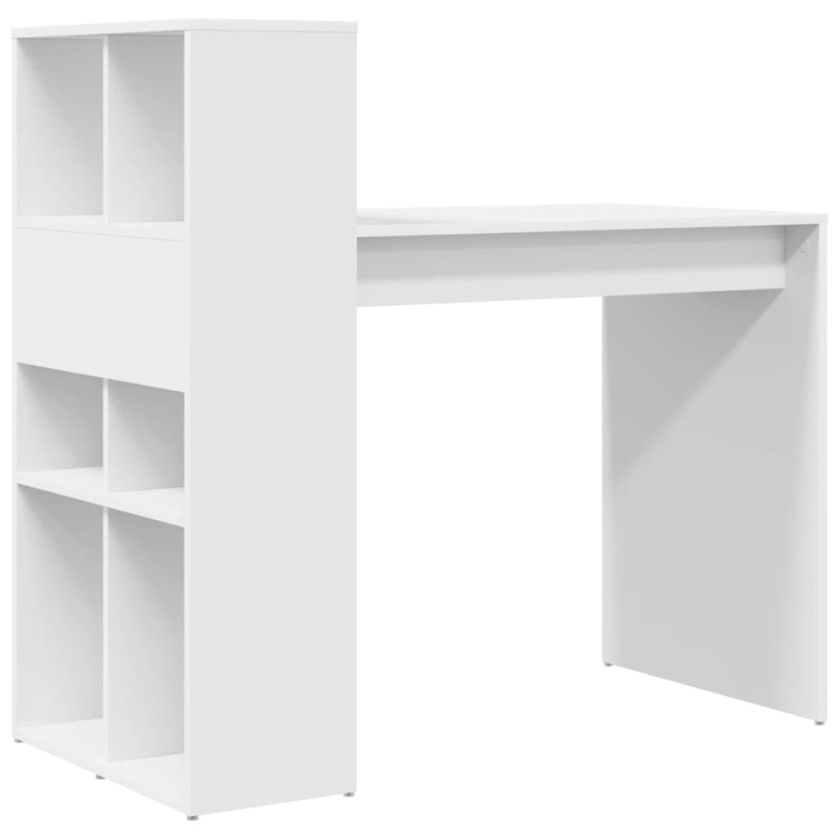 vidaXL Γραφείο Λευκό Επεξεργασμένο Ξύλο 108 x 55 x 103.5 εκ.