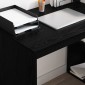 vidaXL Γραφείο Μαύρη Οξυά Επεξεργασμένο Ξύλο 108 x 55 x 103.5 εκ.