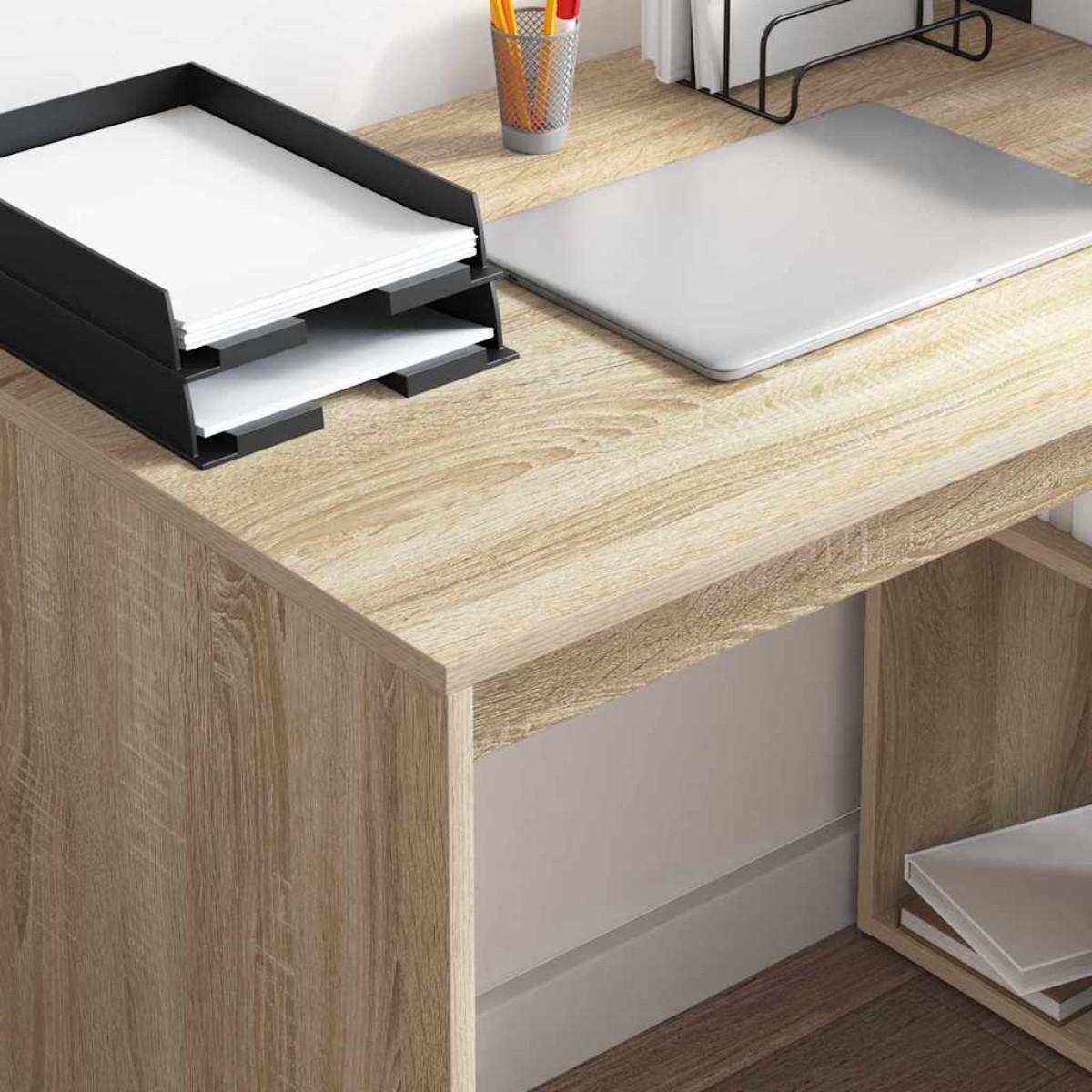 vidaXL Γραφείο Δρύς Sonoma Επεξεργασμένο Ξύλο 108 x 55 x 103.5 εκ.