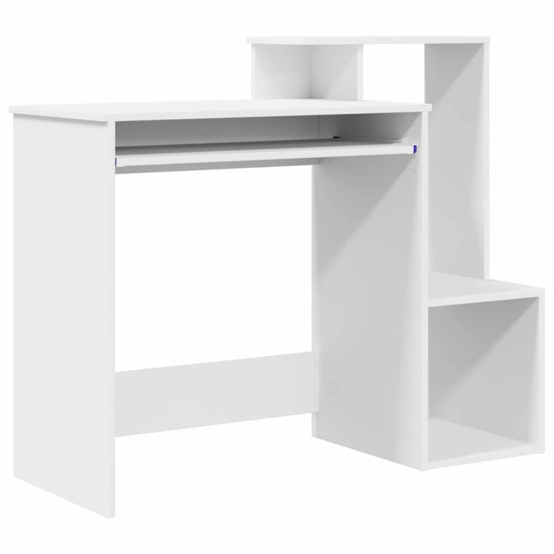 vidaXL Γραφείο Λευκό 106 x 41 x 88.5 εκ. Επεξεργασμένο Ξύλο