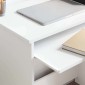 vidaXL Γραφείο Λευκό 106 x 41 x 88.5 εκ. Επεξεργασμένο Ξύλο