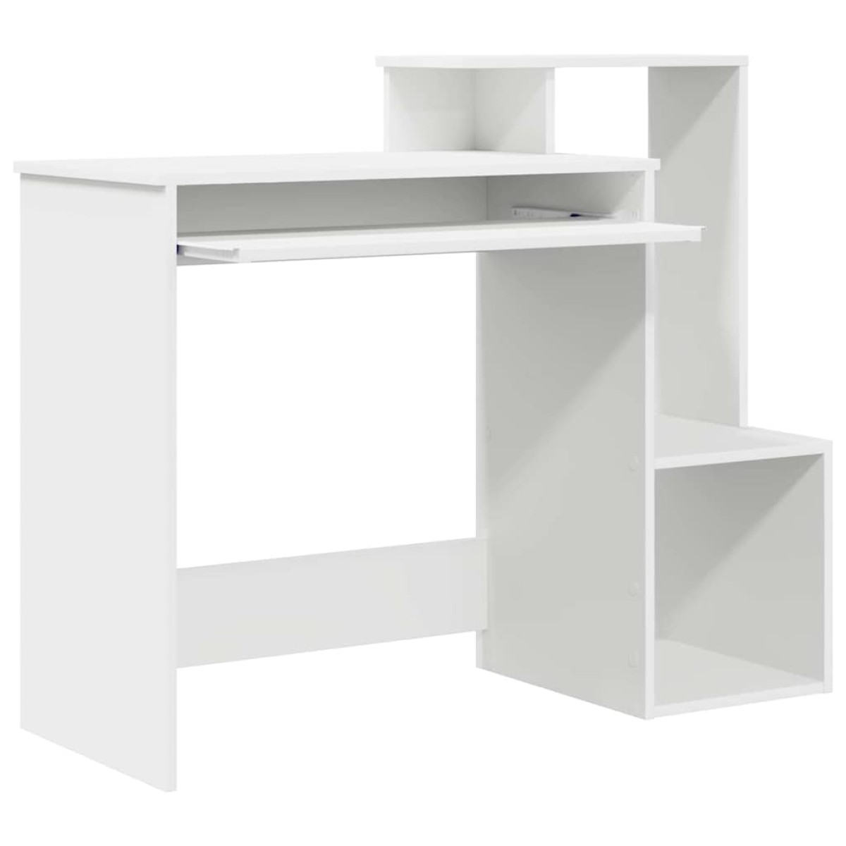 vidaXL Γραφείο Λευκό 106 x 41 x 88.5 εκ. Επεξεργασμένο Ξύλο