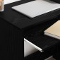 vidaXL Γραφείο Μαύρη Οξυά 106 x 41 x 88.5 εκ. Επεξεργασμένο Ξύλο