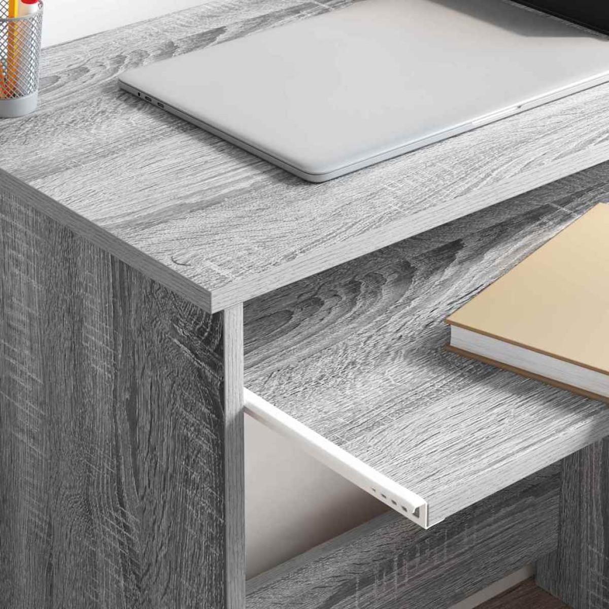 vidaXL Γραφείο Γκρίζο Σονομα 106 x 41 x 88.5 εκ. Επεξεργασμένο Ξύλο