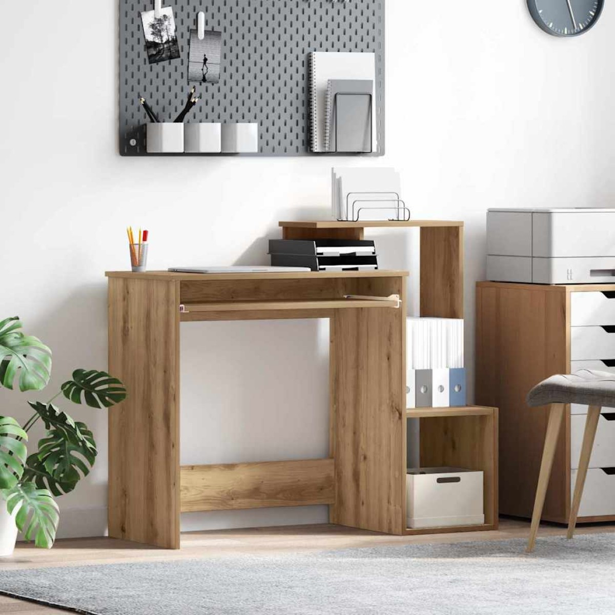 vidaXL Γραφείο Artisan Oak 106 x 41 x 88.5 εκ. Επεξεργασμένο Ξύλο