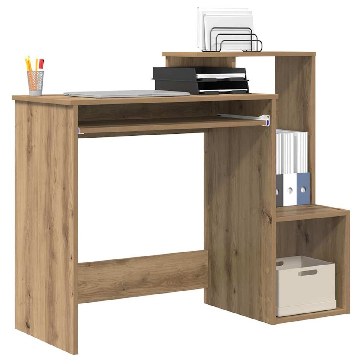 vidaXL Γραφείο Artisan Oak 106 x 41 x 88.5 εκ. Επεξεργασμένο Ξύλο