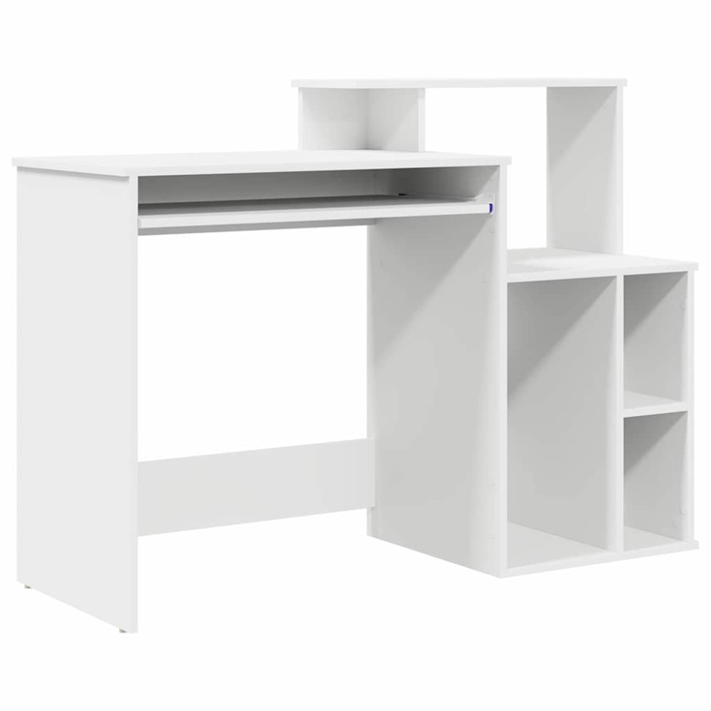 vidaXL Γραφείο Λευκό 120,5 x 44 x 88,5 εκ Επεξεργασμένο Ξύλο