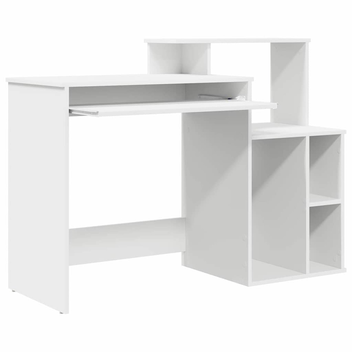 vidaXL Γραφείο Λευκό 120,5 x 44 x 88,5 εκ Επεξεργασμένο Ξύλο