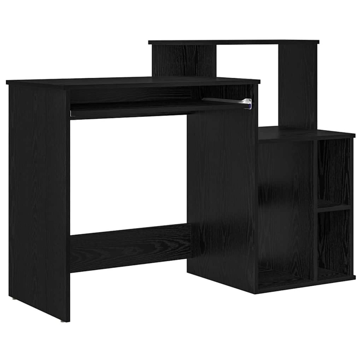 vidaXL Γραφείο Μαύρη Οξυά 120,5 x 44 x 88,5 εκ Επεξεργασμένο Ξύλο