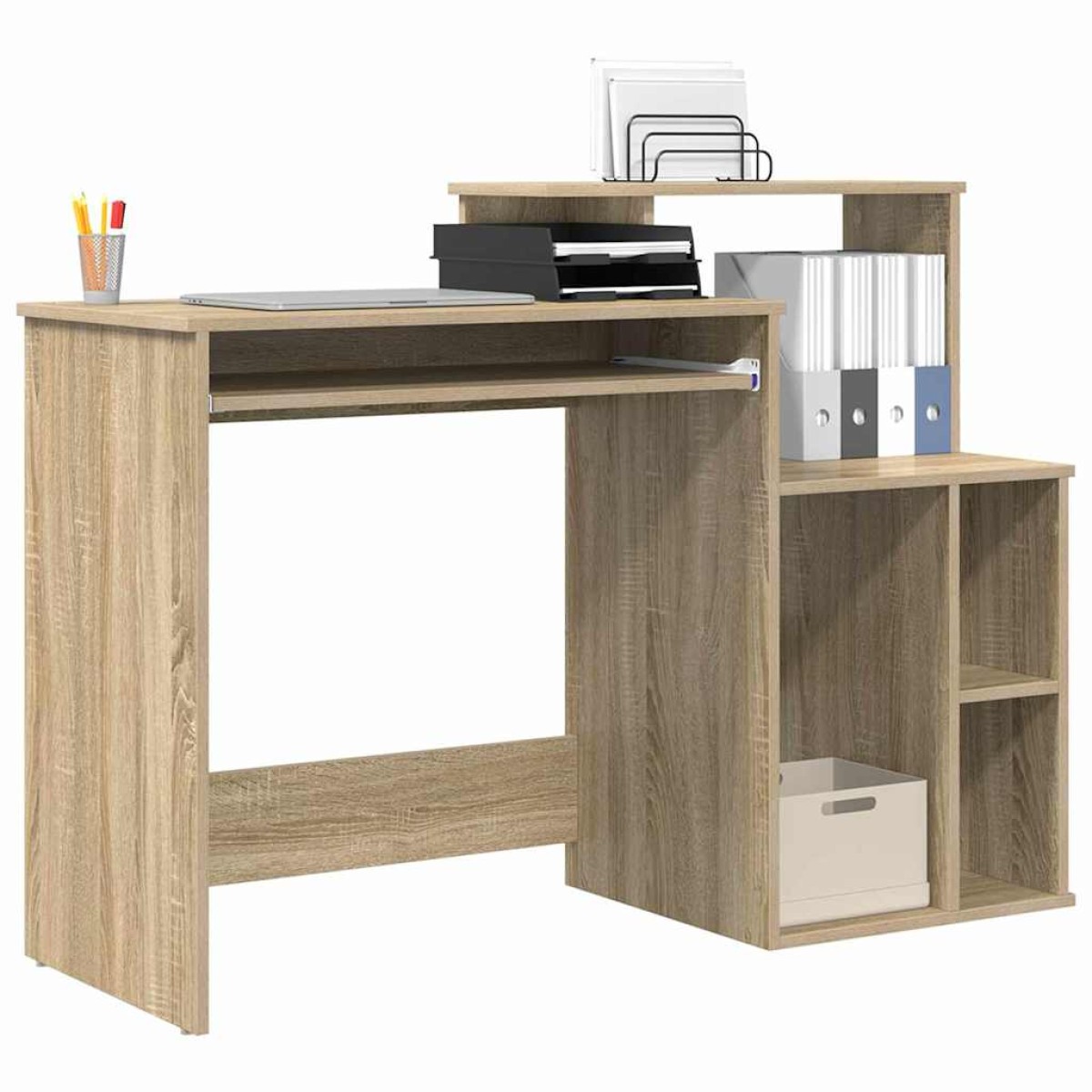 vidaXL Γραφείο Δρύς Sonoma 120,5 x 44 x 88,5 εκ Επεξεργασμένο Ξύλο