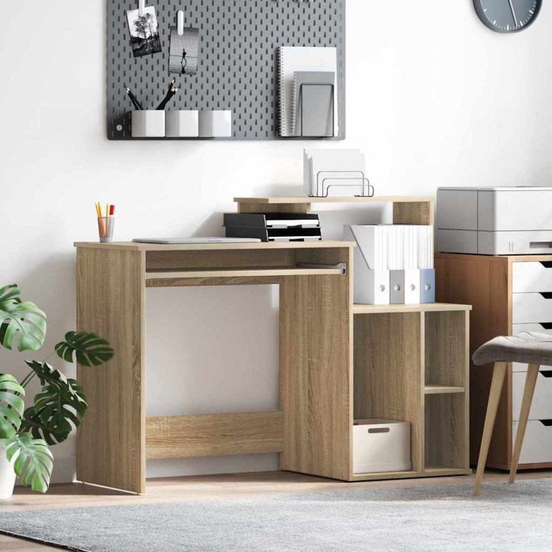 vidaXL Γραφείο Δρύς Sonoma 120,5 x 44 x 88,5 εκ Επεξεργασμένο Ξύλο