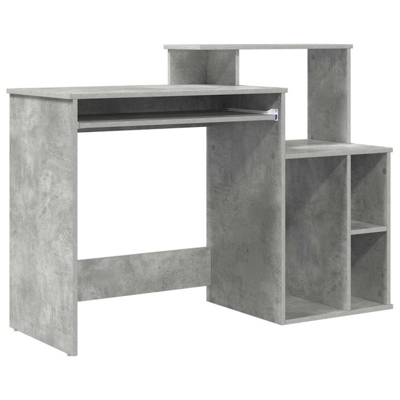 vidaXL Γραφείο Σκυρόδεμα Γκρι 120,5 x 44 x 88,5 εκ Επεξεργασμένο Ξύλο