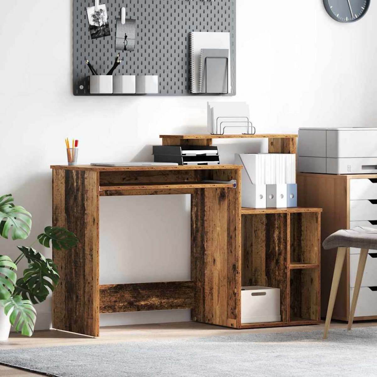 vidaXL Γραφείο Παλιό Ξύλο 120,5 x 44 x 88,5 εκ Επεξεργασμένο Ξύλο