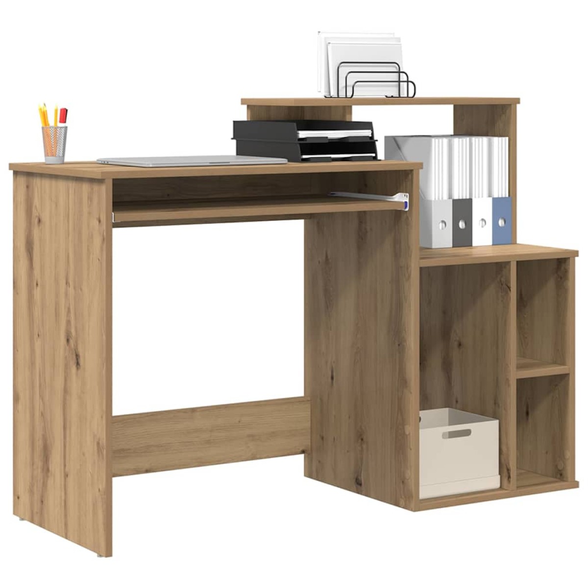 vidaXL Γραφείο Artisan Oak 120,5 x 44 x 88,5 εκ Επεξεργασμένο Ξύλο