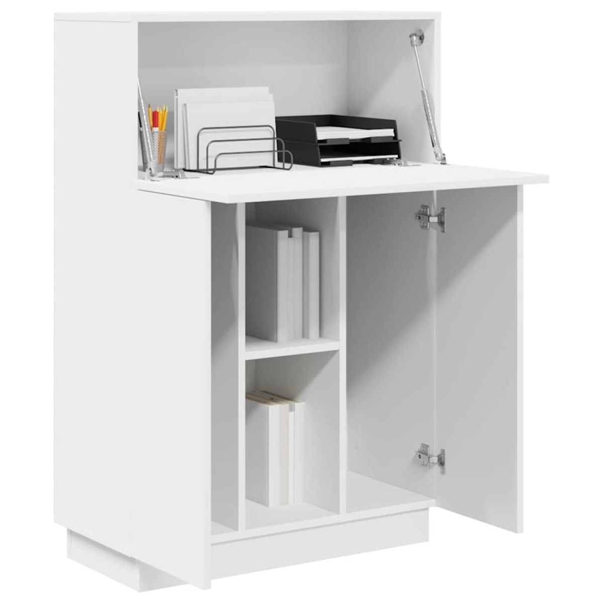 vidaXL Γραφείο Λευκό 71.5 x 31.5 x 106.5 εκ Επεξεργασμένο Ξύλο