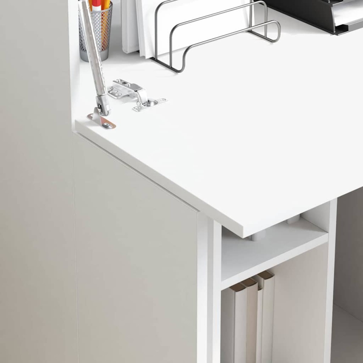 vidaXL Γραφείο Λευκό 71.5 x 31.5 x 106.5 εκ Επεξεργασμένο Ξύλο