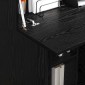 vidaXL Γραφείο Μαύρη Οξυά 71.5 x 31.5 x 106.5 εκ Επεξεργασμένο Ξύλο