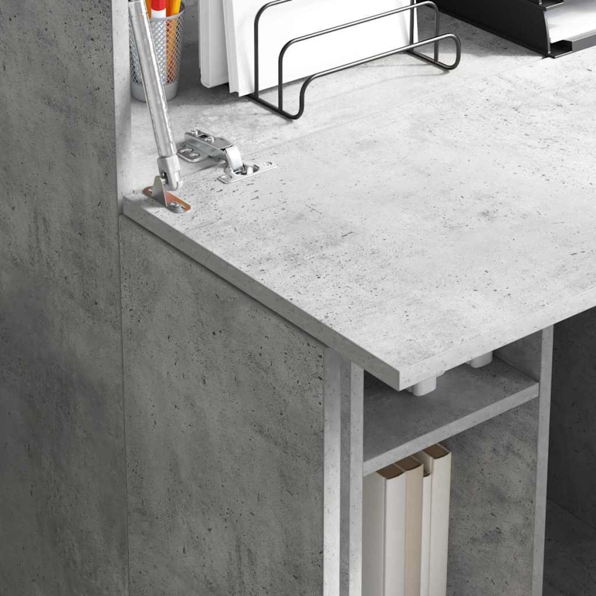 vidaXL Γραφείο Σκυρόδεμα Γκρι 71.5 x 31.5 x 106.5 εκ