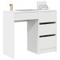vidaXL Γραφείο Λευκό Επεξεργασμένο Ξύλο 90 x 37.5 x 75 εκ