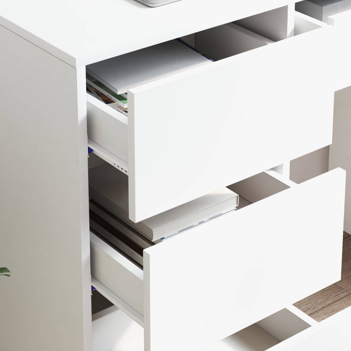 vidaXL Γραφείο Λευκό Επεξεργασμένο Ξύλο 90 x 37.5 x 75 εκ