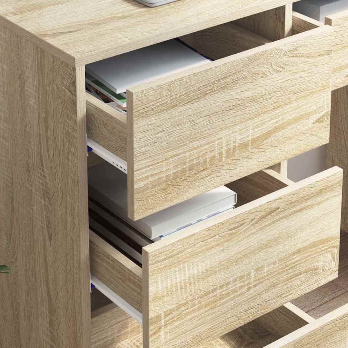 vidaXL Γραφείο Δρύς Sonoma Επεξεργασμένο Ξύλο 90 x 37.5 x 75 εκ