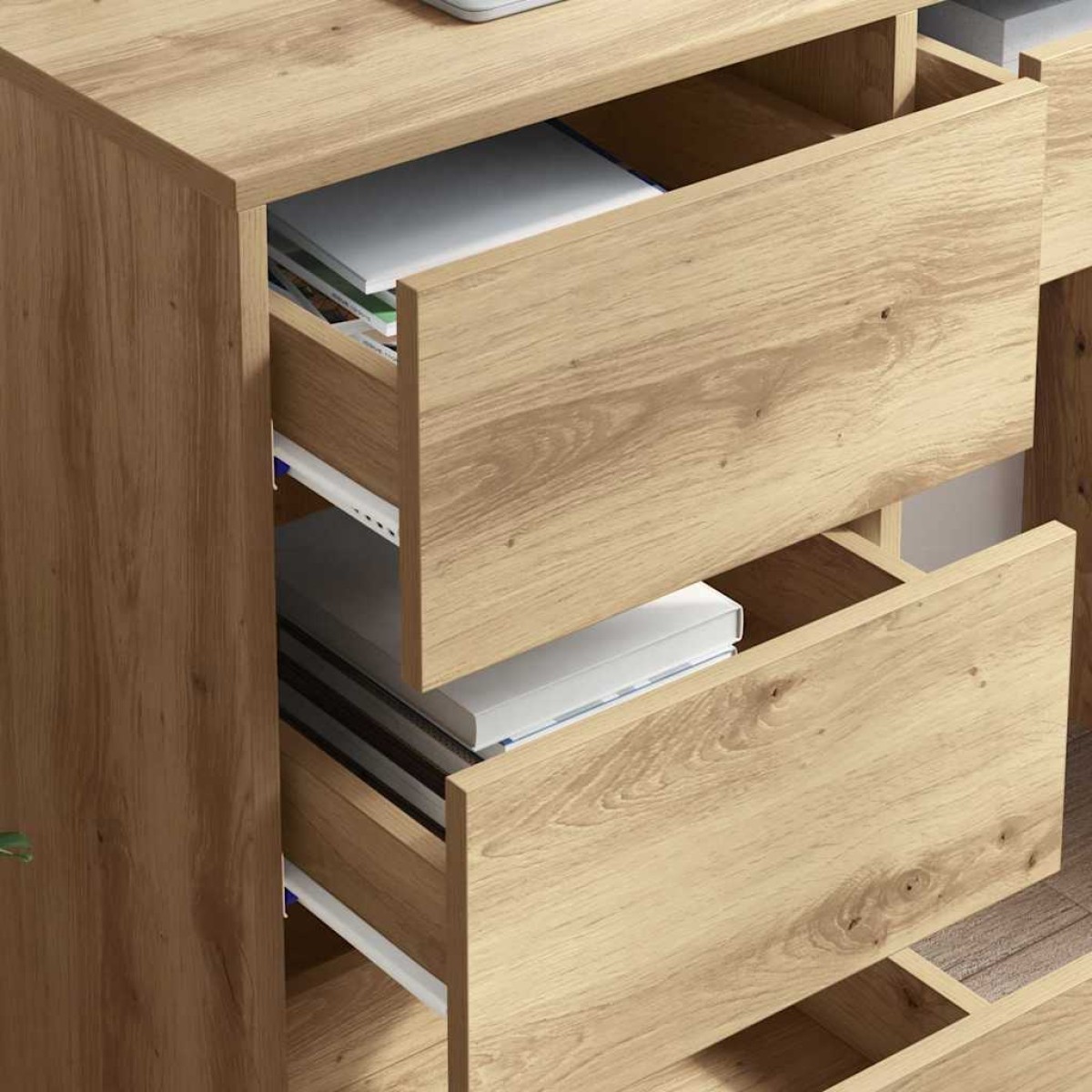 vidaXL Γραφείο Artisan Oak Επεξεργασμένο Ξύλο 90 x 37.5 x 75 εκ