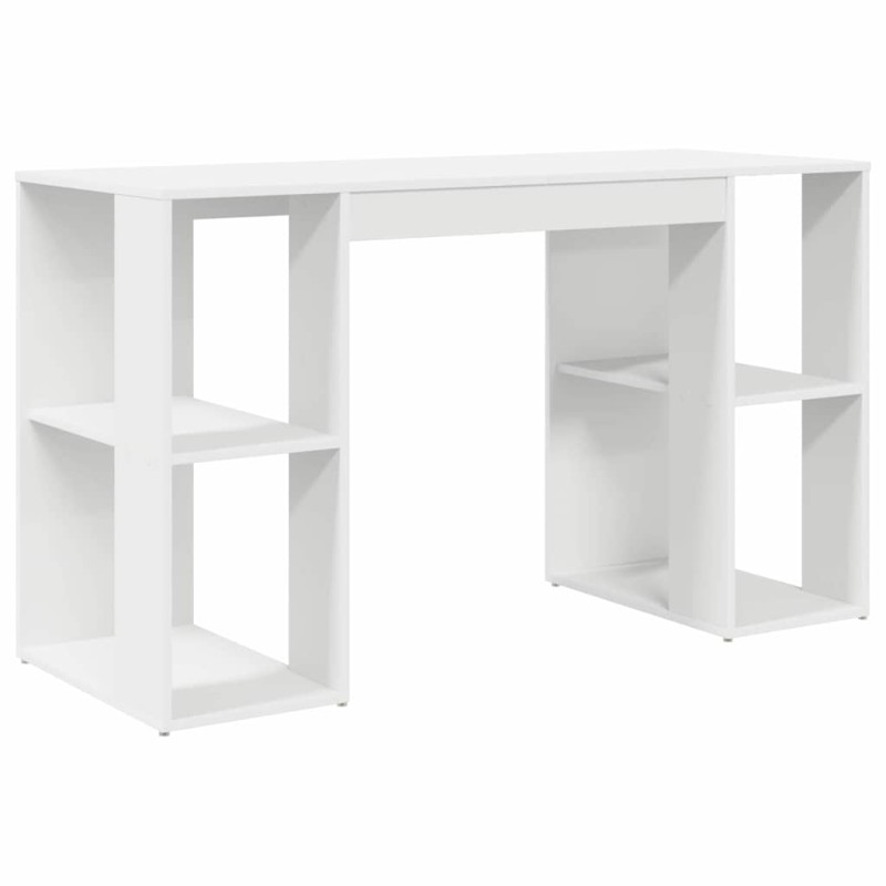 vidaXL Γραφείο Λευκό Επεξεργασμένο Ξύλο 130 x 50.5 x 75 εκ