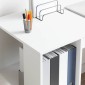 vidaXL Γραφείο Λευκό Επεξεργασμένο Ξύλο 130 x 50.5 x 75 εκ