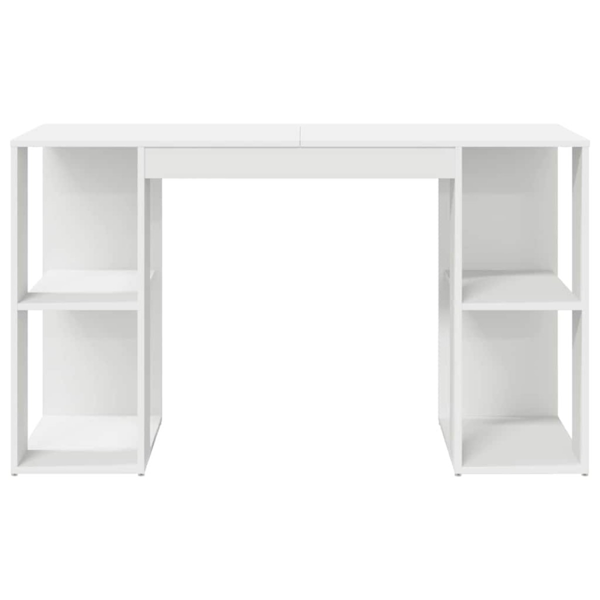 vidaXL Γραφείο Λευκό Επεξεργασμένο Ξύλο 130 x 50.5 x 75 εκ