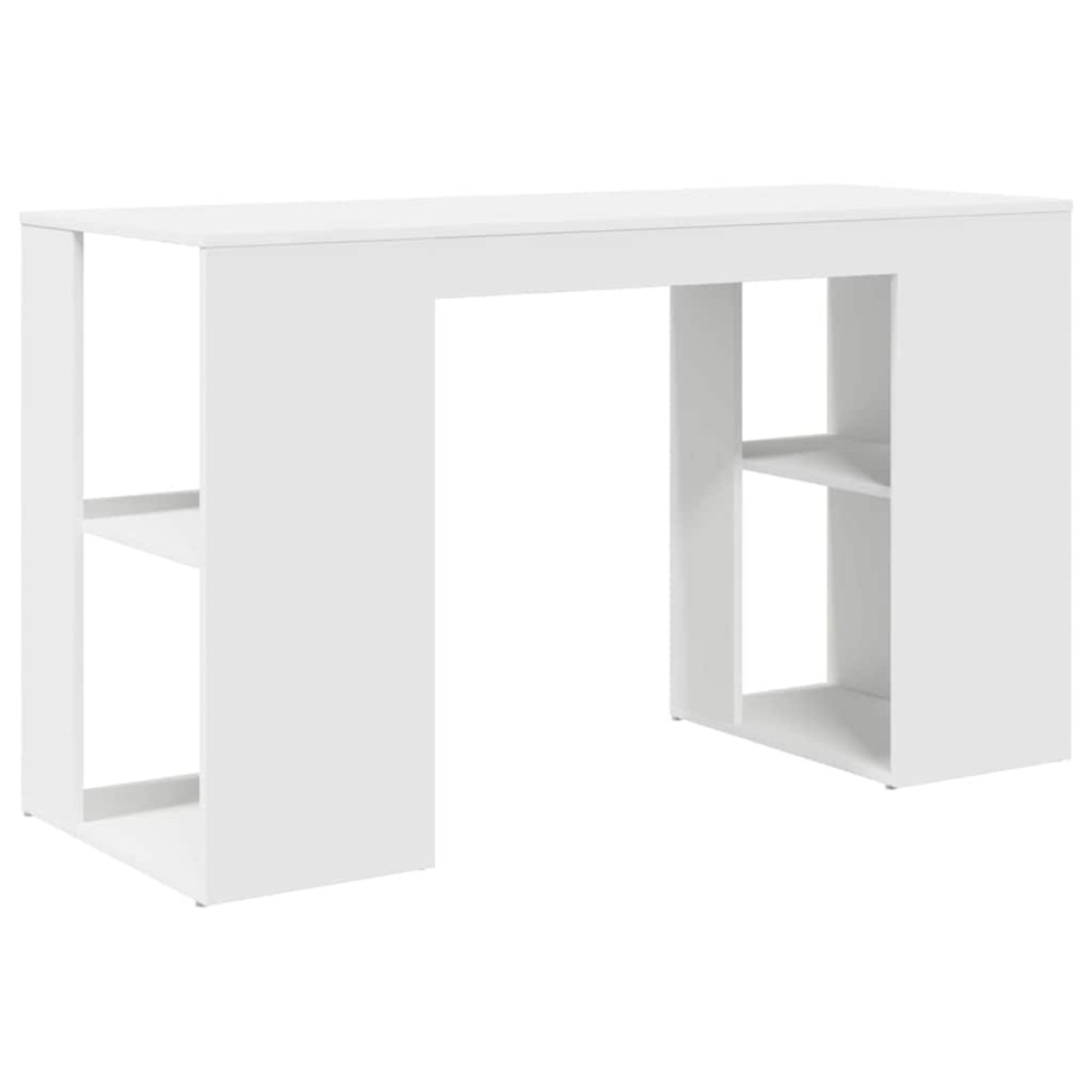 vidaXL Γραφείο Λευκό Επεξεργασμένο Ξύλο 130 x 50.5 x 75 εκ