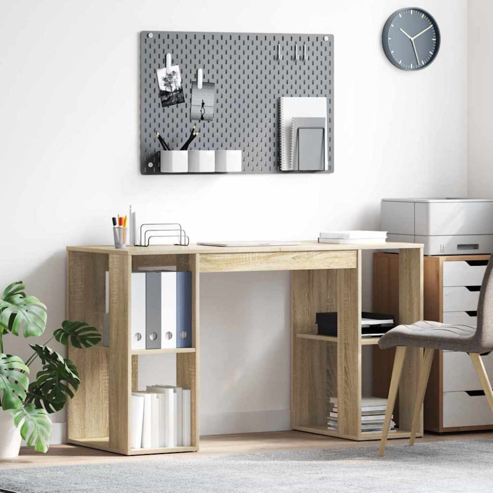 vidaXL Γραφείο Δρύς Sonoma Επεξεργασμένο Ξύλο 130 x 50.5 x 75 εκ
