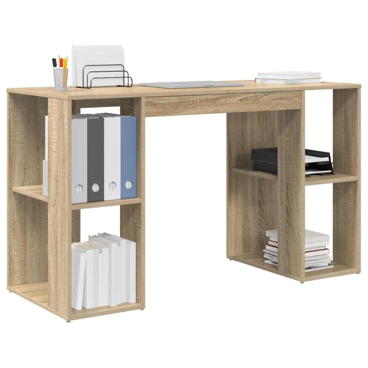 vidaXL Γραφείο Δρύς Sonoma Επεξεργασμένο Ξύλο 130 x 50.5 x 75 εκ