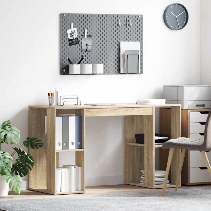 vidaXL Γραφείο Δρύς Sonoma Επεξεργασμένο Ξύλο 130 x 50.5 x 75 εκ