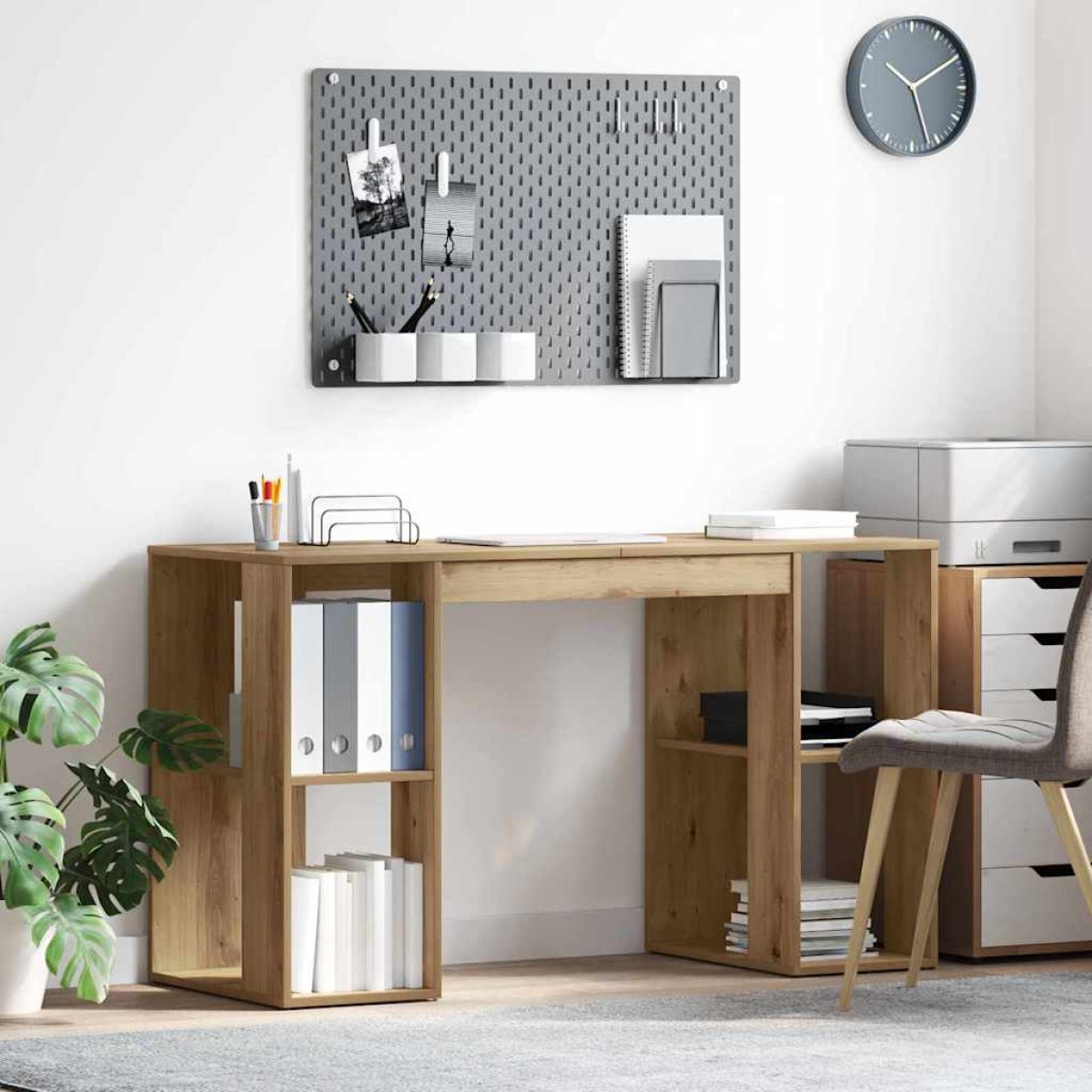vidaXL Γραφείο Artisan Oak Επεξεργασμένο Ξύλο 130 x 50.5 x 75 εκ