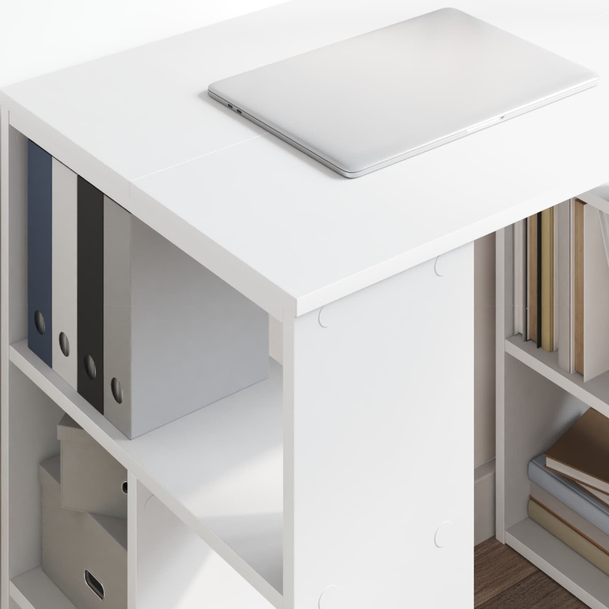 vidaXL Γραφείο Λευκό Επεξεργασμένο Ξύλο 90 x 50 x 75 εκ.