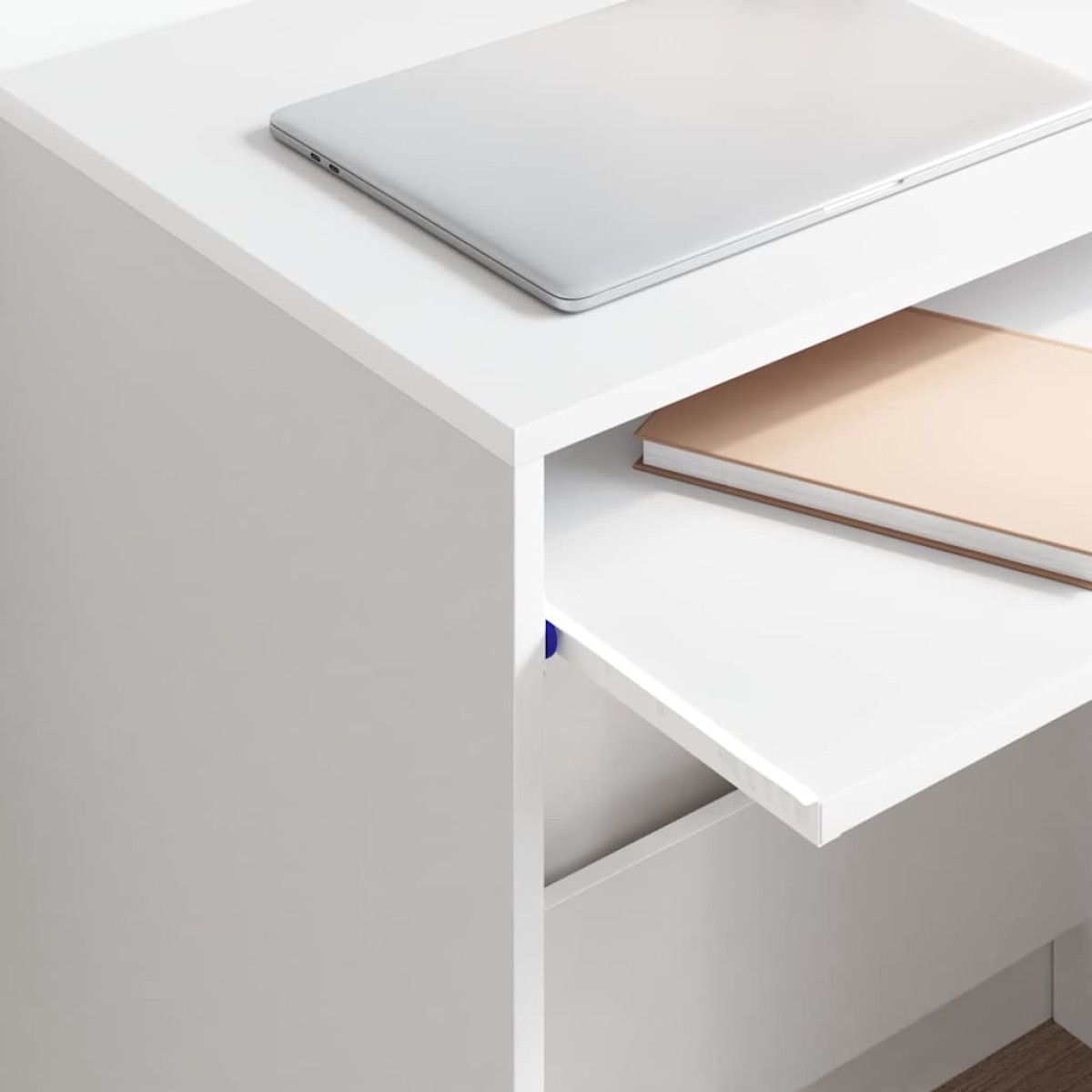 vidaXL Γραφείο Λευκό Επεξεργασμένο Ξύλο 77.5 x 43 x 79 εκ.