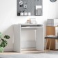 vidaXL Γραφείο Λευκό Επεξεργασμένο Ξύλο 77.5 x 43 x 79 εκ.