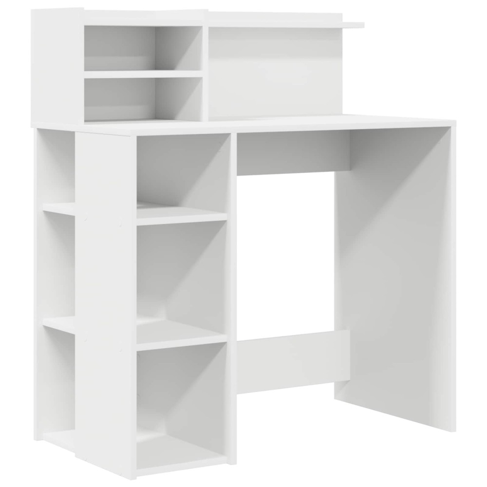 vidaXL Γραφείο Λευκό Επεξεργασμένο Ξύλο 90 x 48 x 101,5 εκ.