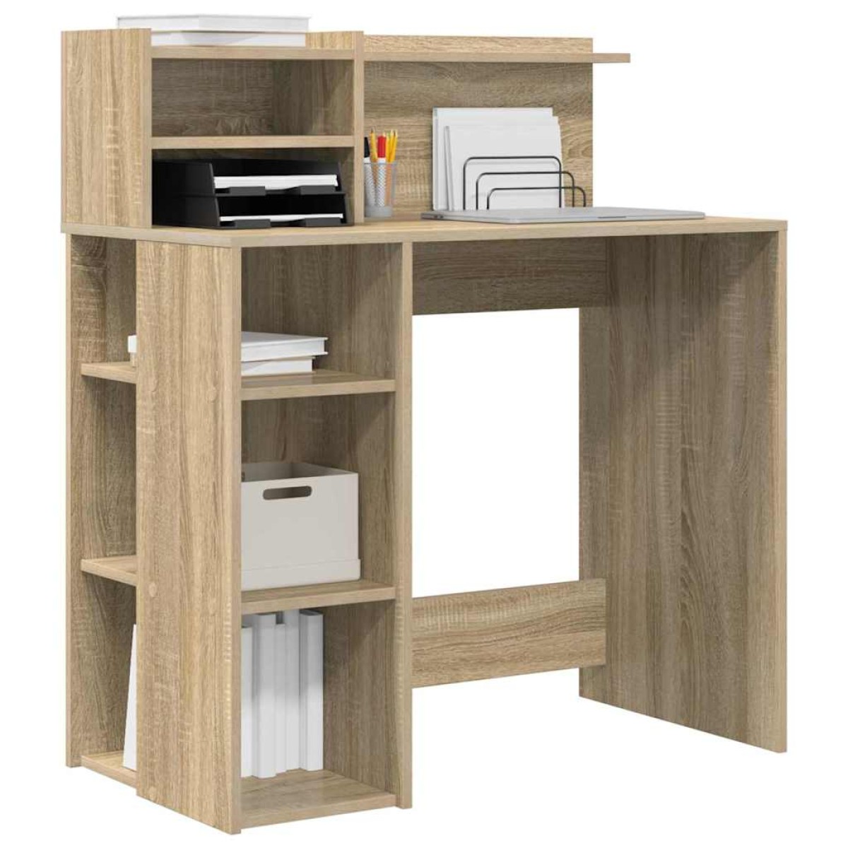 vidaXL Γραφείο Δρύς Sonoma Επεξεργασμένο Ξύλο 90 x 48 x 101,5 εκ.