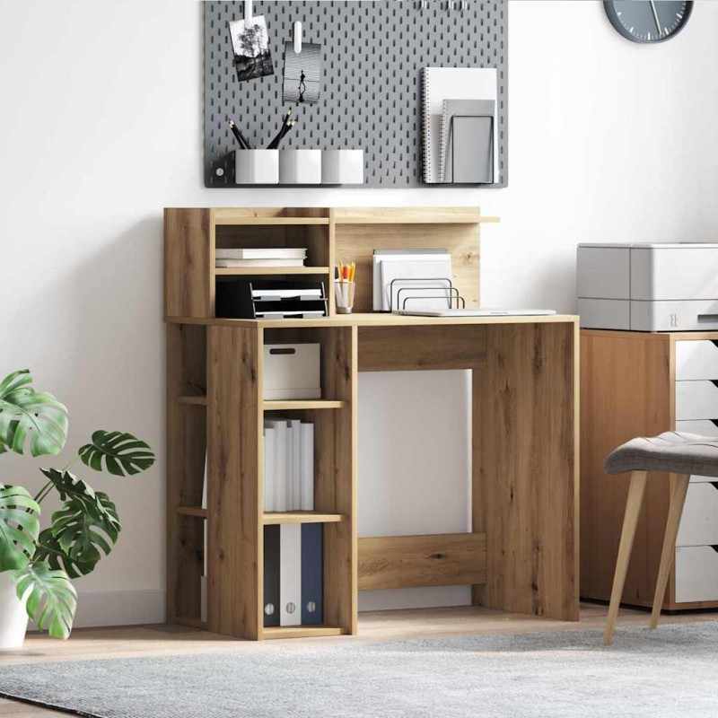 vidaXL Γραφείο Artisan Oak Επεξεργασμένο Ξύλο 90 x 48 x 101,5 εκ.