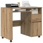 vidaXL Γραφείο με Ρόδες Artisan Oak Επεξεργασμένο Ξύλο