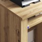 vidaXL Γραφείο με Ρόδες Artisan Oak Επεξεργασμένο Ξύλο
