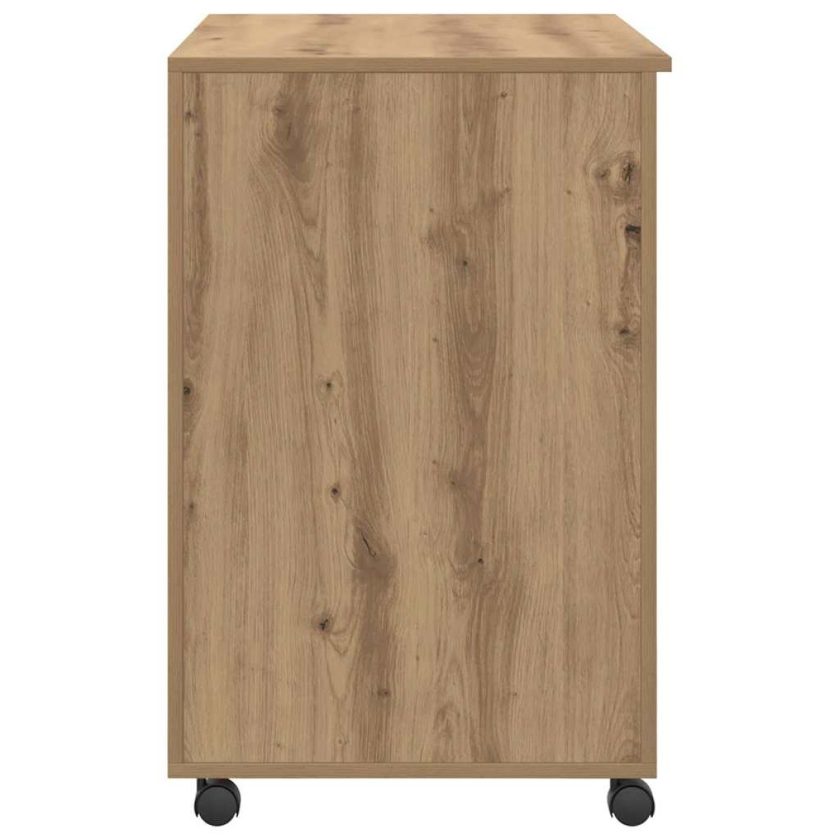 vidaXL Γραφείο με Ρόδες Artisan Oak Επεξεργασμένο Ξύλο